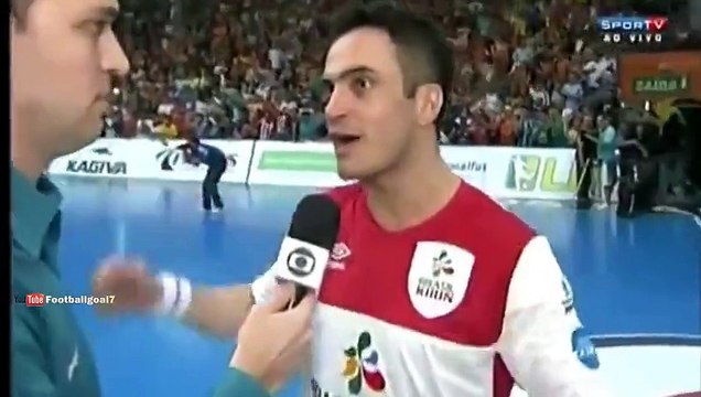Disgusting- Brazilian futsal legend Falcao spits at a supporter during a game