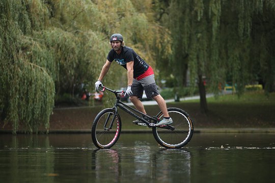 MTB Trials Rider Andrei Burton Literally Rides On Water!