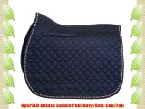 HySPEED Deluxe Saddle Pad: Navy/Red: Cob/Full