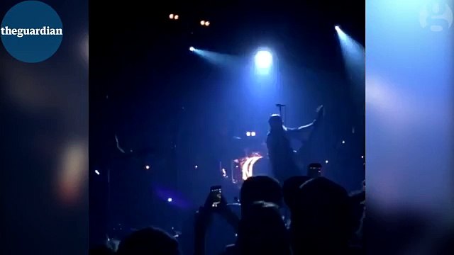 Paris attacks footage shows moment shooting starts in Bataclan theatre video