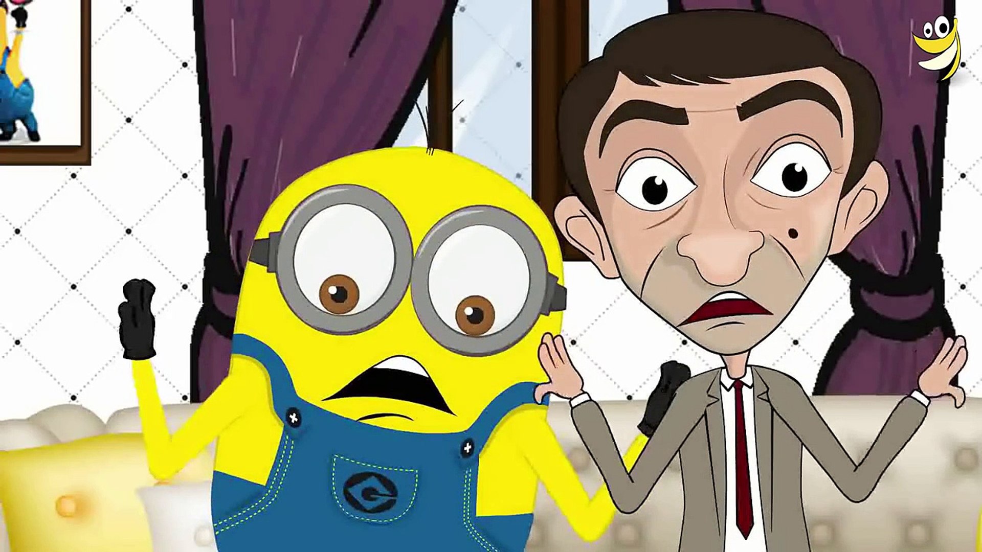 Minions and Mr Bean Scary Prank Chucky ~ Funny Mini Movie Cartoon [HD]  1080P - Dailymotion Video