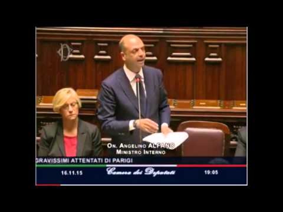 Roma - Alfano alla Camera dei Deputati sugli attentati in Francia (16.11.15)