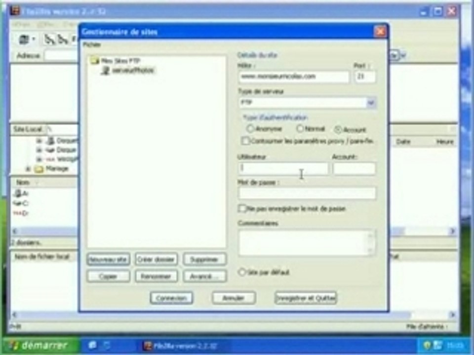 Transfert avec FileZilla