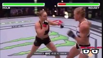 Street Fighter II Turbo: Ronda Rousey vs Holly Holm (Guile Edition)