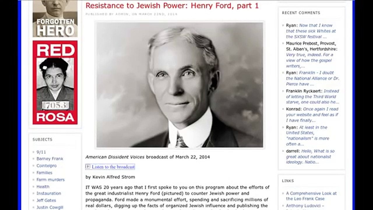 National Vanguard ADV: Resistance to Jewish Power: March 22 & 29, 2014