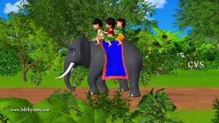 Elly the Elephant - 3D Animation English Nursery rhyme for children-HebrNZuN7XA