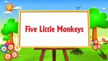 Five Little Monkeys Jumping on the Bed Nursery Rhyme - 3D Animation Rhymes for Children-ym5MOoQL-Io