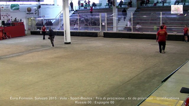 Second tour de qualification, tir de précision, Sport Boules, Euro Féminin, Saluzzo 2015