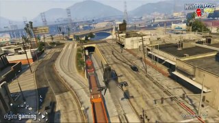 GTA 5 FUNNY GLITCHES Invisible Train, Floating Body, Car Launches