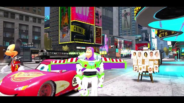 Toy Story Buzz Lightyear and Mickey Mouse Playtime w/ Lightning McQueen Disney Cars
