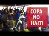 Haitianos comemoram segundo gol do Brasil sobre a Colômbia