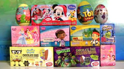Giant EASTER Eggs SURPRISE Peppa TMNT SpongeBob MyLittlePony Mickey Minnie SHOPKINS Disney