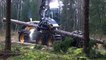 This massive Truck cuts Trees easily as you cut paper! EcoLog 590D med Kesla 28RH