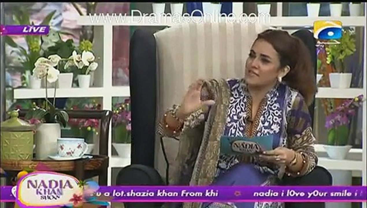 Nadia khan show - 17 November 2015 Part 5 - Special with Adnan Siddiqui - After effects of Meera Attack