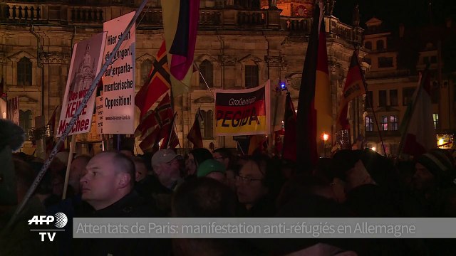 Attentats de Paris: manifestation anti-réfugiés en Allemagne