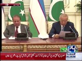 PM Nawaz Sharif and President Uzbekistan media talk in Tashkent