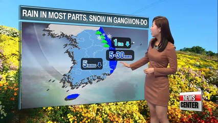Sporadic rain nationwide, cool Wednesday in store