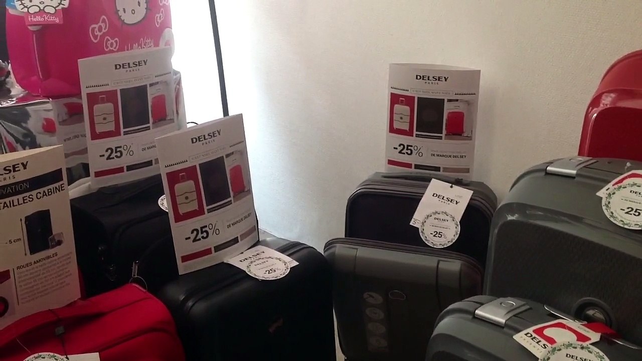 Promo promotion Noël valise trolley -25% Delsey chez S'Cale Boutik maroquinerie 28 av auber nice France