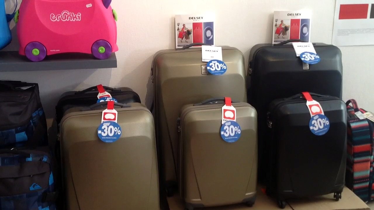 Promotion promo Noël  -30% valise trolley delsey sur S'Cale Boutik maroquinerie bagage 28 avenue auber nice France
