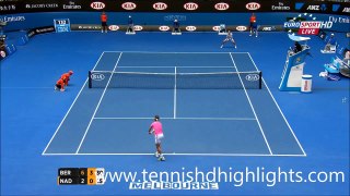 Rafael Nadal AMAZING POINT vs Tomas Berdych Australian Open 2015 QuarterFinals Highlights