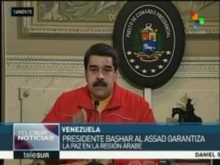 Maduro: Sólo Al Assad puede garantizar la estabilidad de Siria