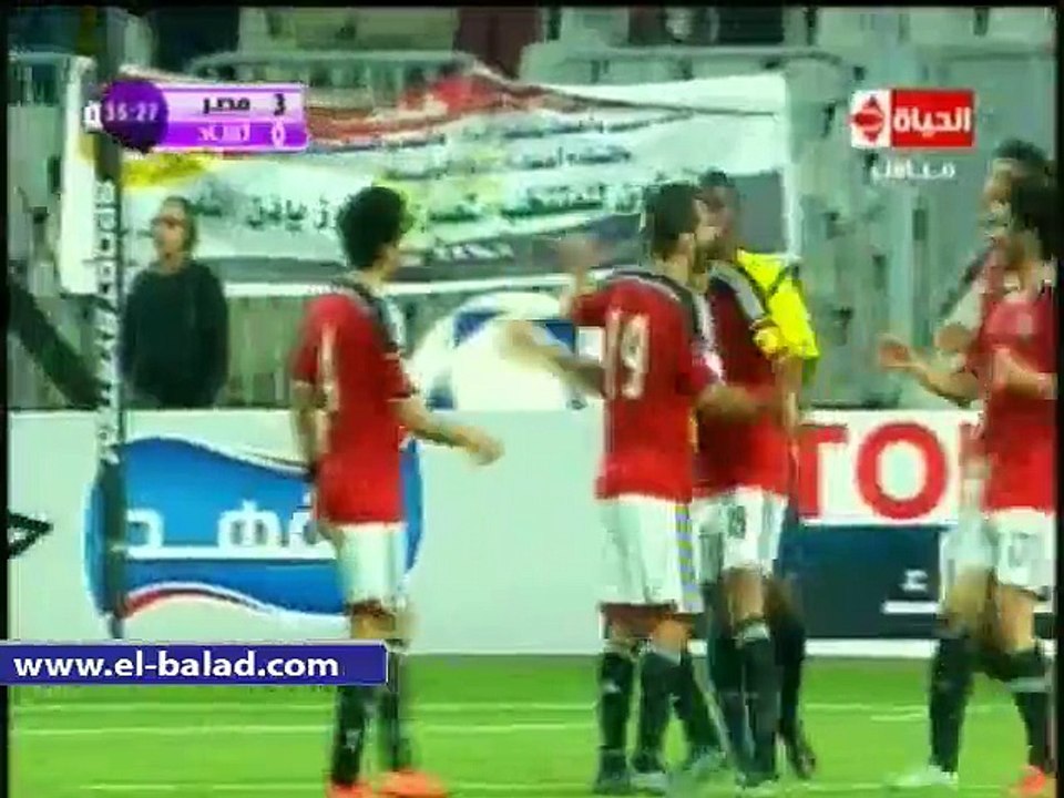 كوكا يضيف الهدف الثالث لمنتخب مصر فى تشاد