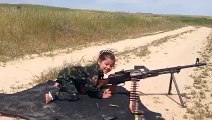 Brave Little girl firing in pakistan amazing