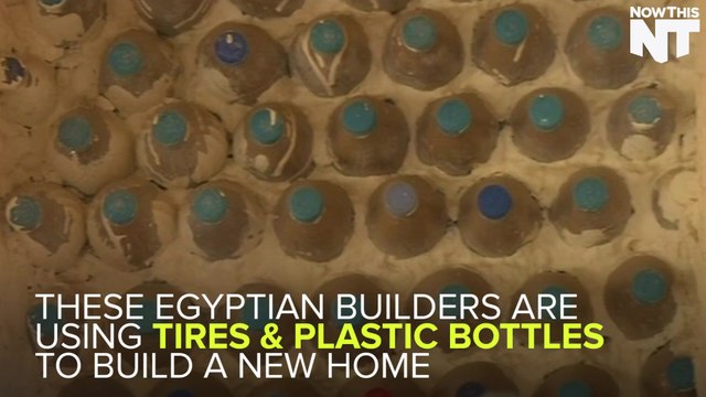 Egyptian Builders Use Discarded Tires And Plastic Bottles To Build Homes