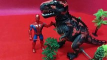 Spiderman Vs Dinosaurs Cartoons For Children _ Spiderman Epic Rap Battles Dinosaurs Toys For Kids