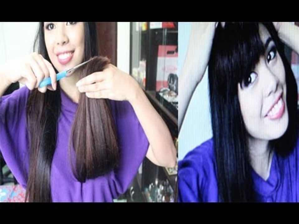 How I Trim The Ends of My Hair Plus See Me with Faux Bangs