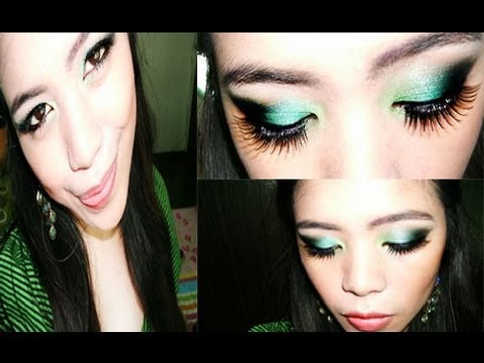 Green Holiday Makeup Look 2012