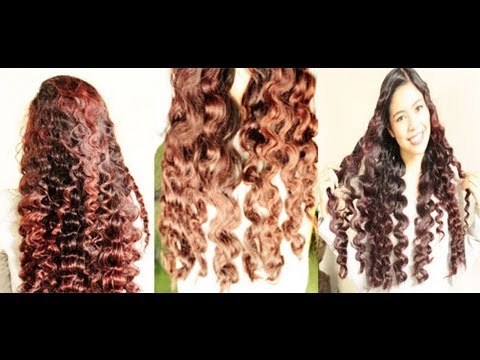 No heat Straw Curls 3rd Method- Heatless Hollywood Waves Inspired to Soft Loose Waves