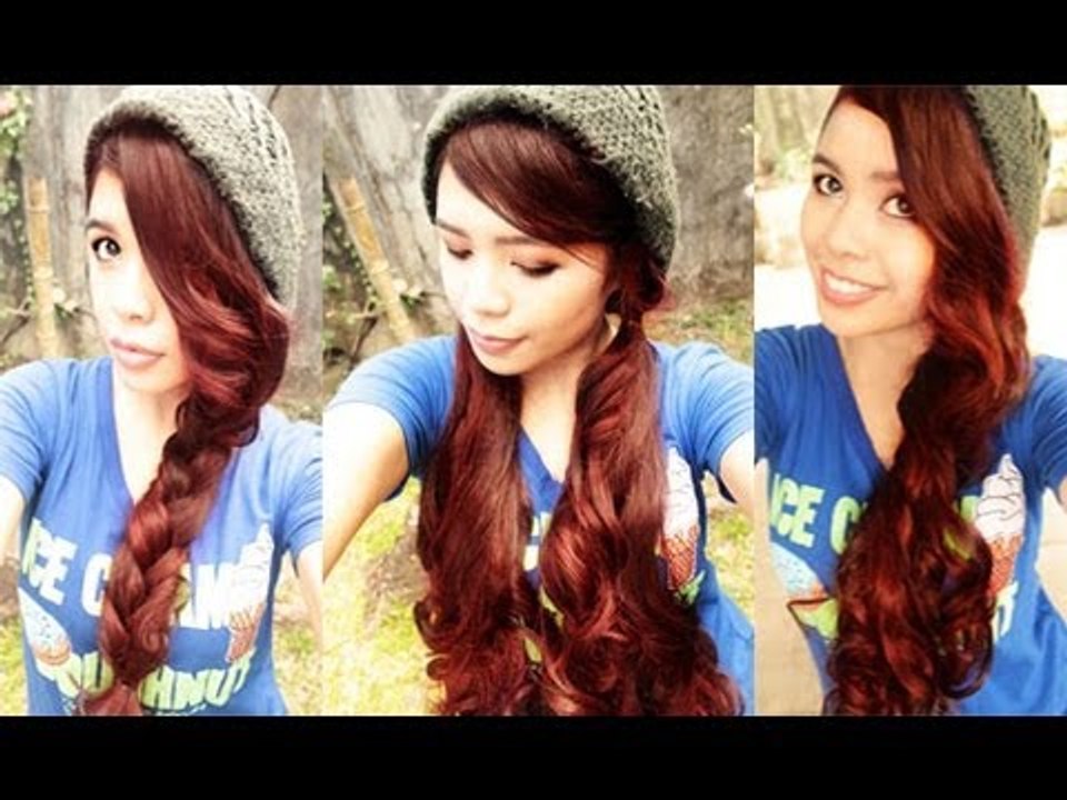 Quick and Easy Hairstyle for Beanies- Curly Version