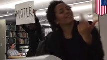 'F*** you, you filthy white f***s' Black Lives Matter protesters accost students at Dartmouth library