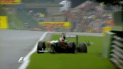 Sutil Crash in Belgium Qualifying 2011