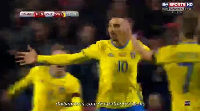 Zlatan Ibrahimovic Fantastic Goal | Denmark 0 - 1 Sweden 17.11.2015 HD