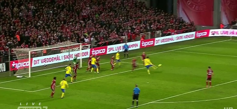 Zlatan Ibrahimović Goal - Denmark 0 - 1 Sweden - Euro - Qualification - 17_11_20