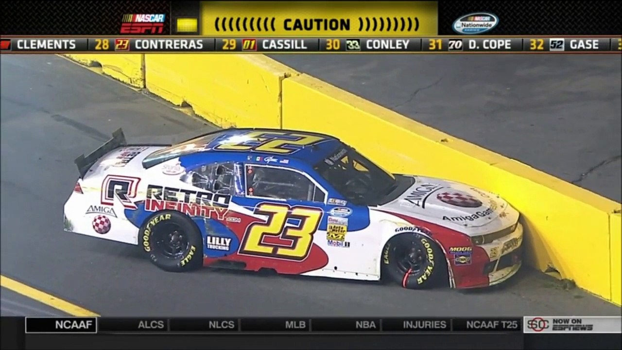 Огромный 6-автокатастрофа @ Шарлотт 2014 для NASCAR общенациональной серии в [HD]