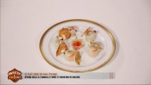 Le plat de Paul-Étienne : spring rolls à l'anguille fumée et variation de racines