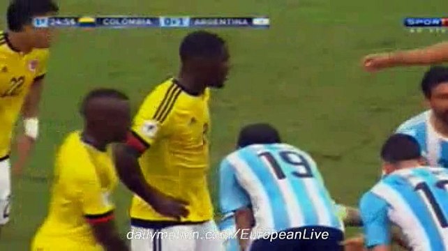 Di Maria Gets Injured - Colombia vs Argentina 17/11/2015