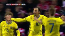 Danemark - Suède (doublé de Zlatan Ibrahimovic)