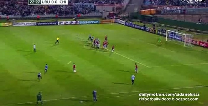 1-0 Diego Godín Goal - Uruguay v. Chile 17.11.2015 HD