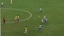Colombia win free kick after James Rodriguez pushes teammate into Argentina player