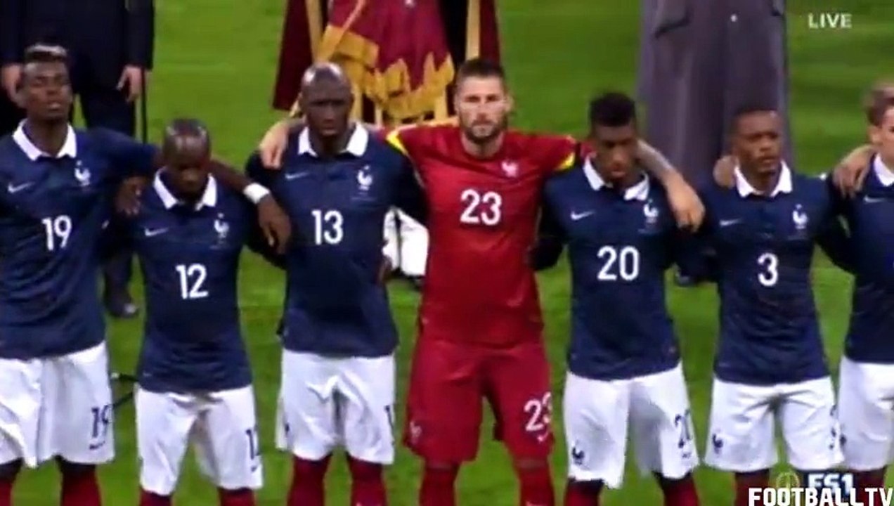 Wembley sings French Anthem “La Marseillaise” - England vs France (2-0)