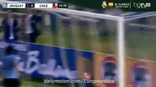 1st Half All GOALS - Uruguay 1-0 Chile - 17-11-2015 HD