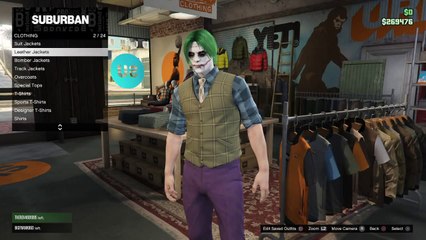 Grand Theft Auto 5 Heath Ledger Joker Outfit tutorial