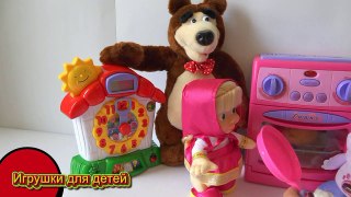Лунтик, Маша и медведь вместе готовят на плите Luntic Masha and the Bear Toys смотреть Маш