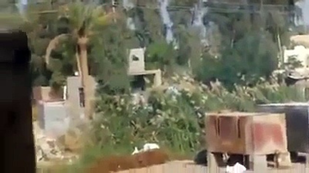 Iraqi soldier films the moment his APC is hit by an RPG near Ramadi