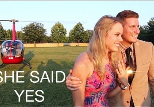 Man Surprises Girlfriend With Extravagant Helicopter Proposal