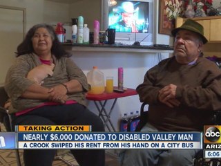 Nearly $6,000 donated to disabled Valley man